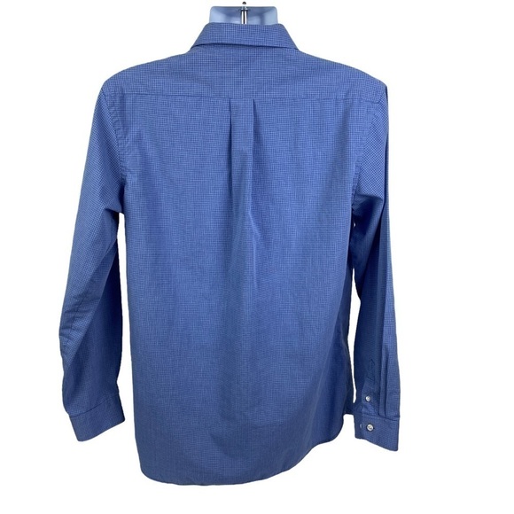 Van Heusen Button Down Shirt Men's Medium 15-15.5 Blue White - Picture 3 of 8